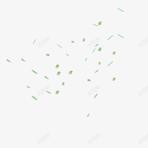 淡绿色碎纸png免抠素材_新图网 https://ixintu.com 几何图案 小碎纸 小纸屑 淡绿色碎纸 简约 纸片 绿色