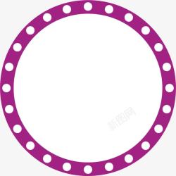 LED边框紫色圆形LED促销标签高清图片