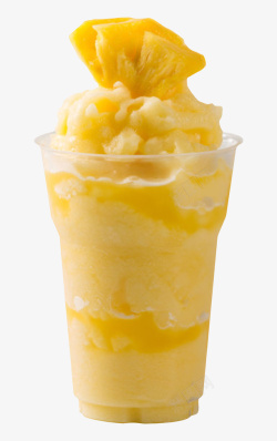 饮料饮用黄色菠萝冰沙实物高清图片