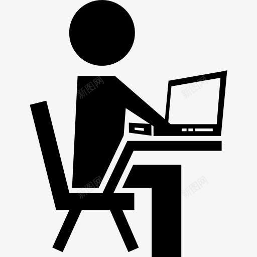 学生对计算机图标png_新图网 https://ixintu.com 人 坐 学习 学生 工具 教育学生 研究 计算机