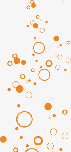 橙色花纹背景彩色圆圈花纹高清图片