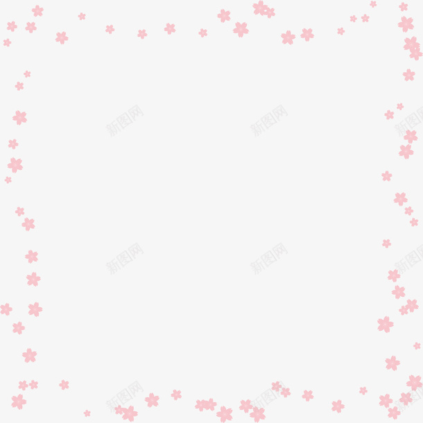 粉色春季花朵框架png免抠素材_新图网 https://ixintu.com 春天 春季 桃花 环保 绿化 自然 花朵框架 边框纹理 鲜花