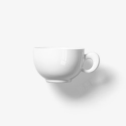 青花瓷茶杯白色杯子餐具高清图片