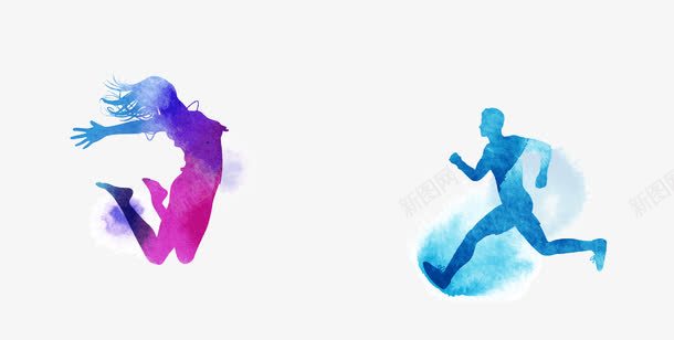 奔跑跳跃运动人png免抠素材_新图网 https://ixintu.com 剪影 奔跑 奥运会 跳跃 运动人 运动会