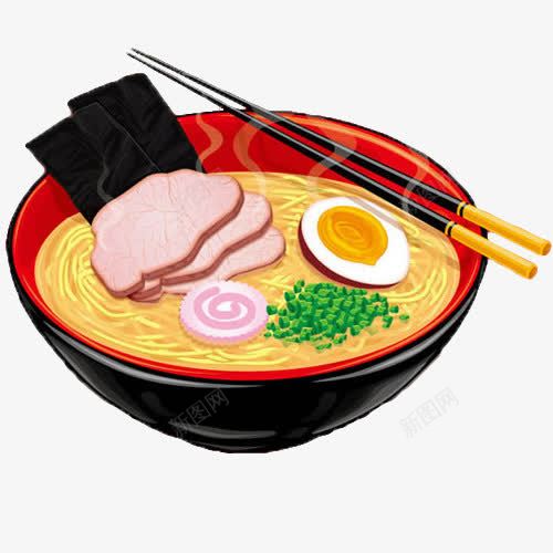 一碗日式拉面psd免抠素材_新图网 https://ixintu.com 拉面 日式 筷子 面条 食物 餐具 鸡蛋