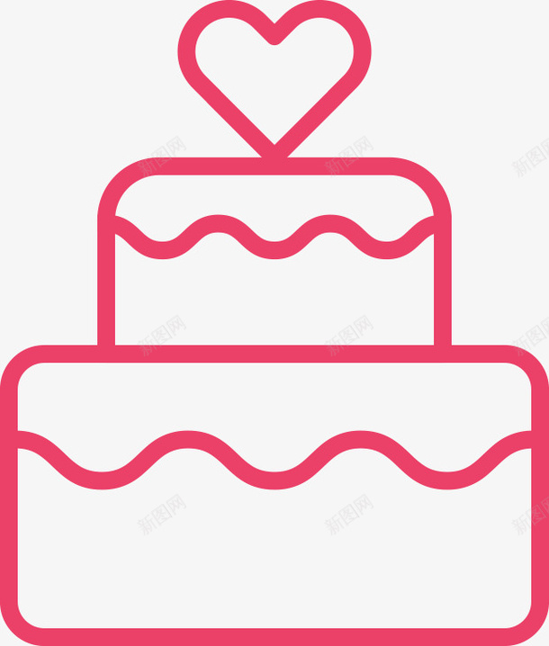 粉色简笔画的生日蛋糕png免抠素材_新图网 https://ixintu.com 手绘蛋糕 爱心 生日蛋糕 粉色蛋糕 美食 食物