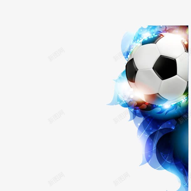足球比赛png免抠素材_新图网 https://ixintu.com 世界杯 体育运动 光效 光晕 欧洲杯 蓝 足球