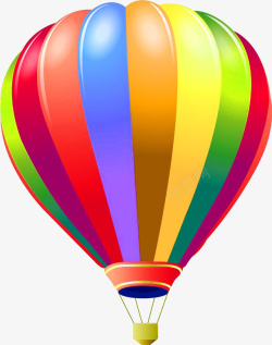 彩色热气球插画素材