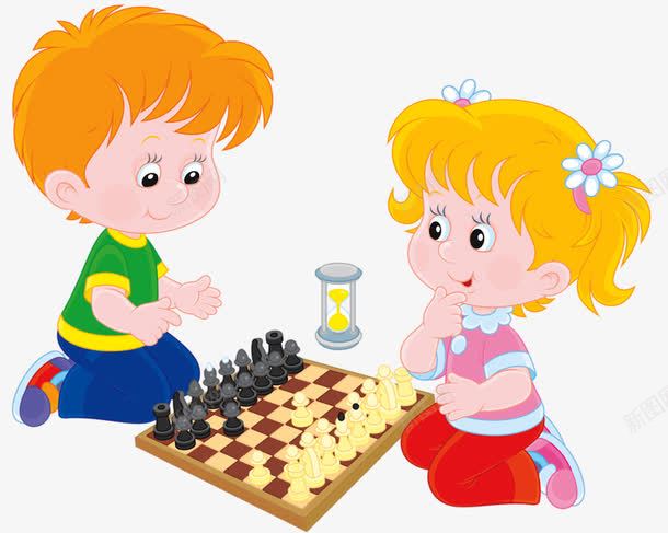 小孩下象棋png免抠素材_新图网 https://ixintu.com 国际象棋 娱乐 孩子 游戏