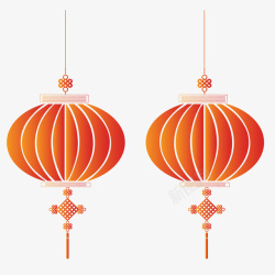 中国民族节日中国风红色灯笼中国结矢量图高清图片