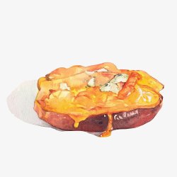 意大利饼披萨饼手绘画片高清图片