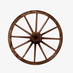 大轱辘传统木制木质车轮车轱辘高清图片