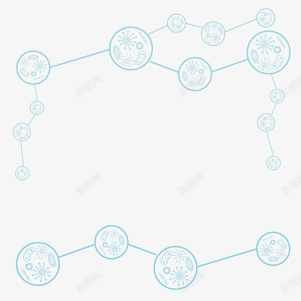 生物细胞元素装饰背景png免抠素材_新图网 https://ixintu.com 理科 生物 细胞 背景 蓝色 装饰