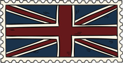 英国国旗邮票矢量图素材