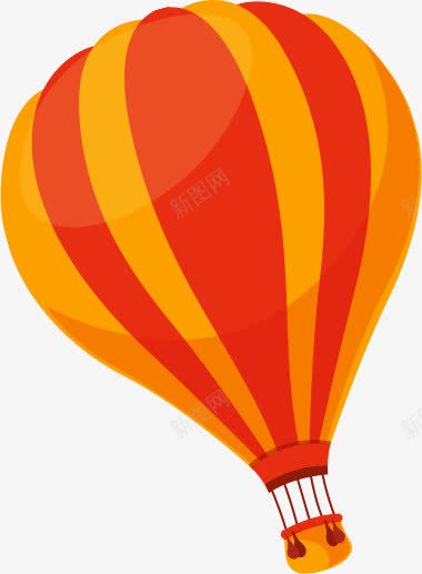 条纹卡通手绘热气球装饰png免抠素材_新图网 https://ixintu.com 卡通 条纹 热气球 装饰