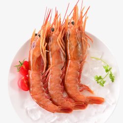 水产海鲜菜新鲜大红虾高清图片