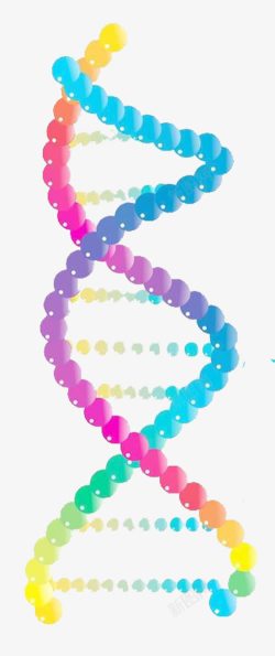彩色科研彩色DNA基因链图形高清图片