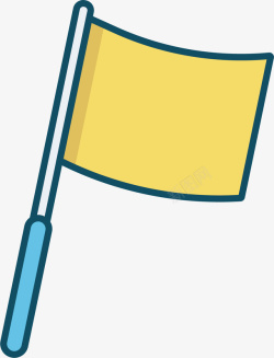 黄色的旗子矢量图素材