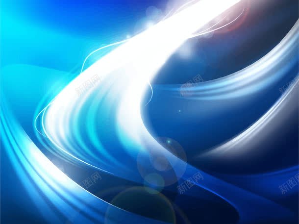 蓝白流光png免抠素材_新图网 https://ixintu.com 光线穿梭 光速效果 科技 科技流光 科技流线 蓝白色