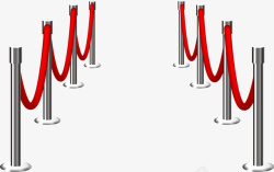 红色护栏红色婚礼缎带护栏高清图片