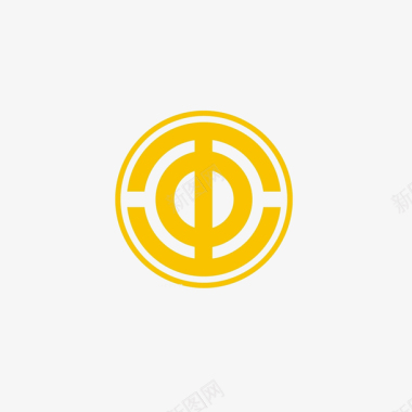黄色字体工会图标logo图标