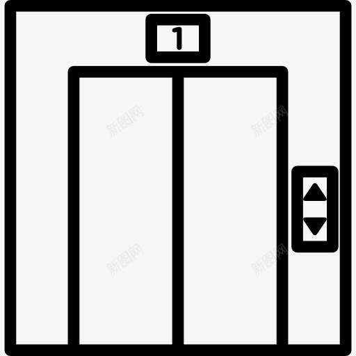 电梯图标png_新图网 https://ixintu.com 家具和家居 电梯 门