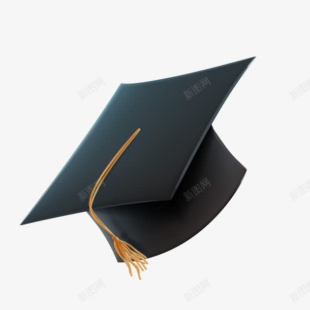 黑色博士帽png免抠素材_新图网 https://ixintu.com 博士 大学 款式 黑色
