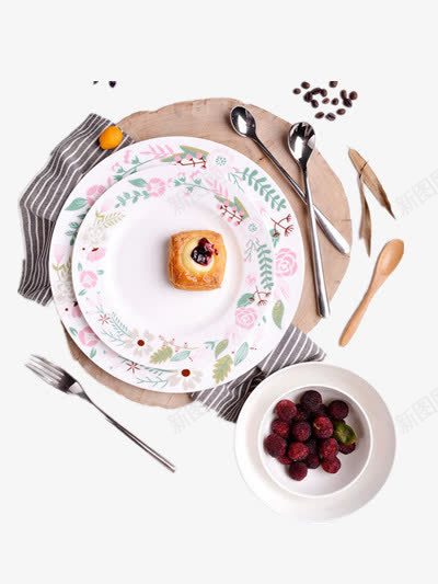 美味下午茶png免抠素材_新图网 https://ixintu.com 水果 美食 面包 餐具
