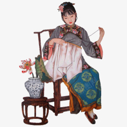 宫斗延禧攻略之一个在刺绣的女人高清图片