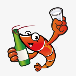小龙虾图片下载手绘动物喝啤酒小龙虾图矢量图高清图片