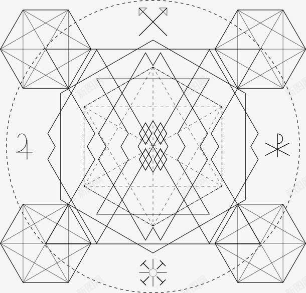 几何线条png免抠素材_新图网 https://ixintu.com 三角形 五角星 五边形 几何图案 几何线条 几何装饰 创意图案 图案叠加 手绘线条 线条图案