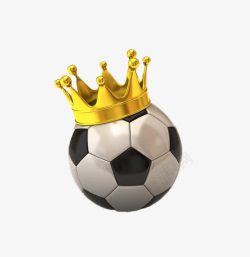 足球杯素材足球与皇冠高清图片