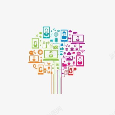 扁平化办公图标图标