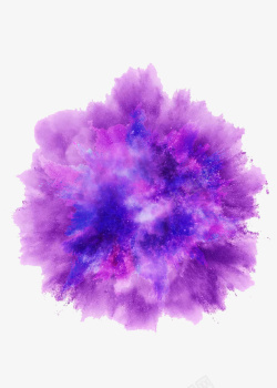 紫色爆炸彩色爆炸粉尘高清图片