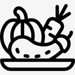 素食餐厅徽章蔬菜图标高清图片