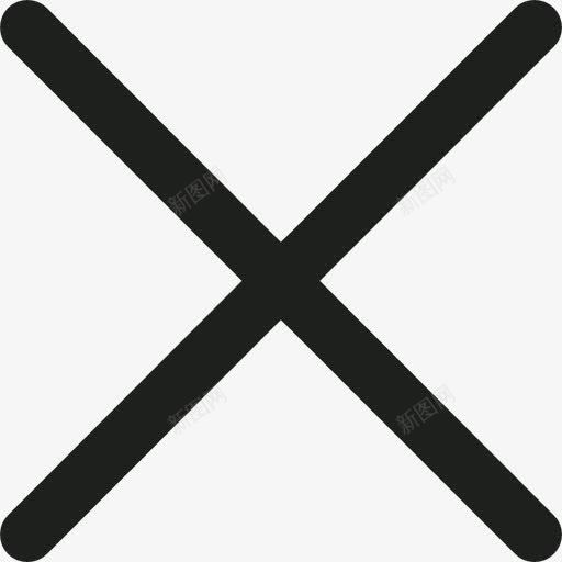字母X图标png_新图网 https://ixintu.com 交叉 取消 形状 禁止 符号 马克