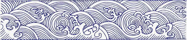 波纹海浪png免抠素材_新图网 https://ixintu.com 卡通 波浪线框 波纹 海浪形状 线条 背景 花纹 蓝色 设计