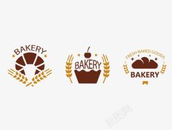 西餐餐饮刀叉logo图标卡通麦穗面包甜点扁平图标高清图片