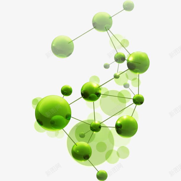 绿色分子矢量图ai免抠素材_新图网 https://ixintu.com 分子 生化医疗 生物化学 矢量图 结构 绿色 绿色化学品