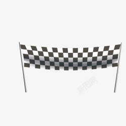 极速赛车装饰3D旗帜高清图片