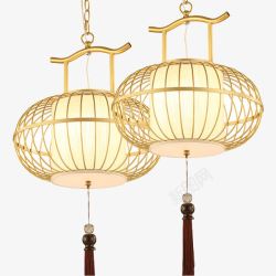 新中式吊灯古典鸟笼灯饰创意卧室素材