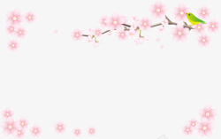 粉色美丽春季桃花素材