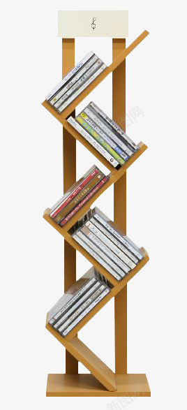 有意思的梯形书架png免抠素材_新图网 https://ixintu.com 书本 书架 书籍 产品实物 木质书架 架子 立体梯形