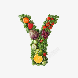 蔬菜字母素材