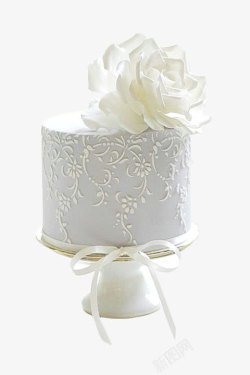 时尚婚庆白色盛开玫瑰花蛋糕高清图片