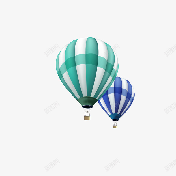 热气球png免抠素材_新图网 https://ixintu.com 冷色热气球 热气球图片 绿色热气球