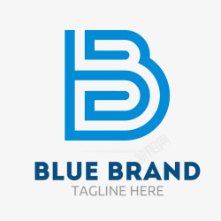 淡蓝色字体蓝色字母logo矢量图图标高清图片