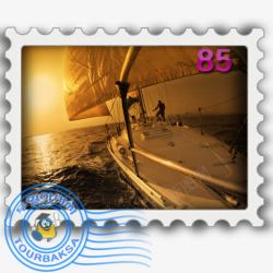大海旅行邮票素材