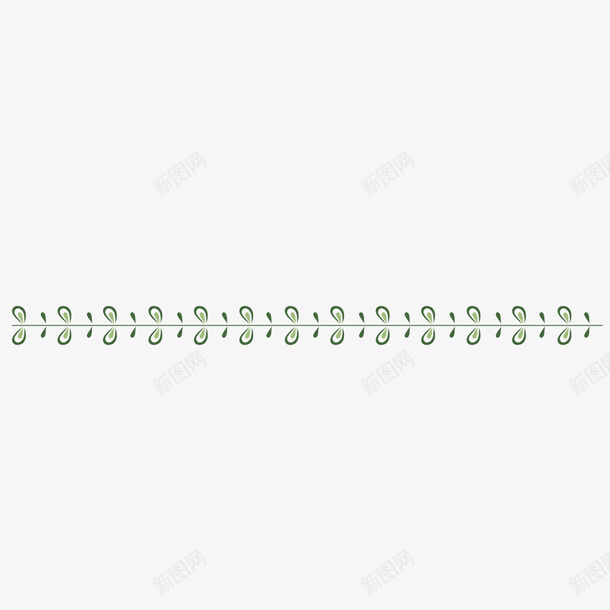 手绘竖分割线png免抠素材_新图网 https://ixintu.com 分割 割线 小清新 底纹边框 田园 竖分割 绿色 花边花纹