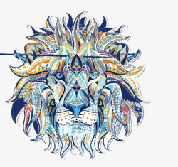 美丽logo狮子胸前印花图案图标高清图片